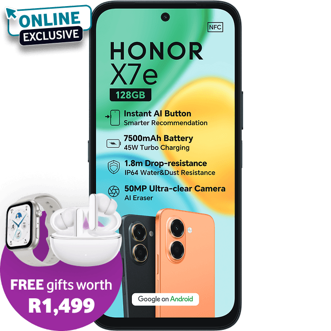 HONOR X7e 128GB 4G + Watch 2i + Buds X8i